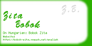 zita bobok business card